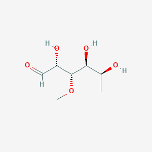 molecular formula C7H14O5 B093011 (2R,3S,4S,5S)-2,4,5-Trihydroxy-3-methoxyhexanal CAS No. 18546-08-2
