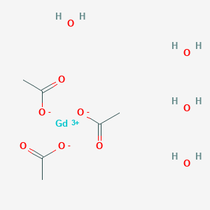 molecular formula C6H17GdO10 B093015 Gadolinium(3+);triacetate;tetrahydrate CAS No. 15280-53-2