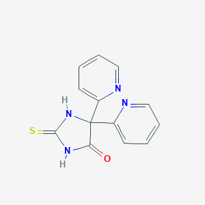 molecular formula C13H10N4OS B009302 5,5-Bis(2-pyridyl)-2-thiohydantoin CAS No. 100899-17-0