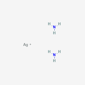 molecular formula AgH6N2+ B093023 Diamminesilver(1+) CAS No. 16972-61-5