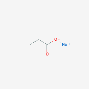 molecular formula C3H5O2Na<br>CH3CH2COONa<br>C3H5NaO2<br>C3H5NaO2 B093034 Sodium propionate CAS No. 137-40-6