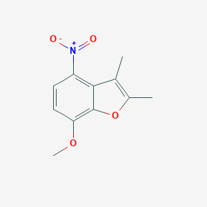 molecular formula C11H11NO4 B093066 7-Methoxy-2,3-dimethyl-4-nitro-1-benzofuran CAS No. 15868-62-9