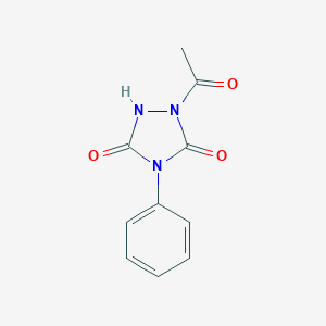 molecular formula C10H9N3O3 B093073 1-Acetyl-4-phenyl-1,2,4-triazolidine-3,5-dione CAS No. 16044-43-2