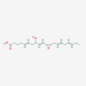 molecular formula C20H30O4 B009309 8-Hydroxy-11,12-epoxyeicosa-5,10,14,17-tetraenoic acid CAS No. 103188-13-2