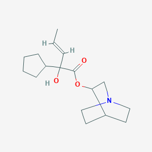 molecular formula C17H27NO3 B009310 1-azabicyclo[2.2.2]octan-3-yl (E)-2-cyclopentyl-2-hydroxypent-3-enoate CAS No. 101932-09-6