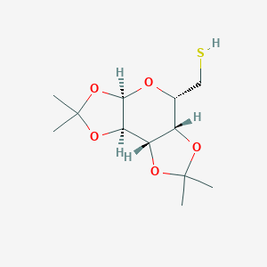 molecular formula C12H20O5S B093101 [(1S,2R,6R,8S,9R)-4,4,11,11-tetramethyl-3,5,7,10,12-pentaoxatricyclo[7.3.0.02,6]dodecan-8-yl]methanethiol CAS No. 16714-07-1