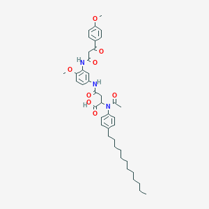2-(N-acetyl-4-dodecylanilino)-4-[4-methoxy-3-[[3-(4-methoxyphenyl)-3-oxopropanoyl]amino]anilino]-4-oxobutanoic acid