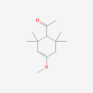 molecular formula C13H22O2 B093107 Ethanone, 1-(4-methoxy-2,2,6,6-tetramethyl-3-cyclohexen-1-yl)- CAS No. 16556-48-2