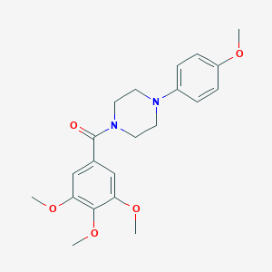 molecular formula C21H26N2O5 B093118 KETONE, 4-(p-METHOXYPHENYL)PIPERAZINYL 3,4,5-TRIMETHOXYPHENYL CAS No. 17766-70-0