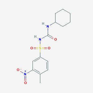 molecular formula C14H19N3O5S B093128 1-Cyclohexyl-3-[(3-nitro-P-tolyl)sulphonyl]urea CAS No. 19288-66-5