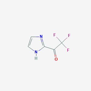 molecular formula C5H3F3N2O B009313 2,2,2-Trifluoro-1-(1H-imidazol-2-yl)ethanone CAS No. 105480-29-3