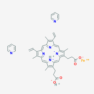 molecular formula C44H42FeN6O4 B093148 Pyridine hemochrome CAS No. 15629-11-5