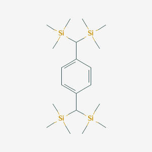 molecular formula C20H42Si4 B093151 Silane (1,4-phenylenedimethylidene)tetrakis(trimethyl- CAS No. 17557-10-7