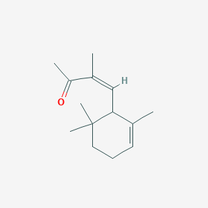 molecular formula C14H22O B093177 3-Methyl-4-(2,6,6-trimethyl-2-cyclohexen-1-yl)-3-buten-2-one CAS No. 127-51-5