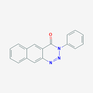 molecular formula C17H11N3O B093183 Naphtho[2,3-d]-v-triazin-4(3H)-one, 3-phenyl- CAS No. 19275-09-3