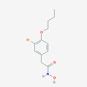 molecular formula C12H16BrNO3 B093186 Acetohydroxamic acid, 2-(3-bromo-4-butoxyphenyl)- CAS No. 15560-64-2
