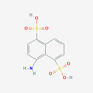 molecular formula C10H9NO6S2 B093195 4-aminonaphthalene-1,5-disulfonic acid CAS No. 117-55-5