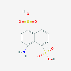 molecular formula C10H9NO6S2 B093195 1,5-Naphthalenedisulfonic acid, 4-amino- CAS No. 117-55-5
