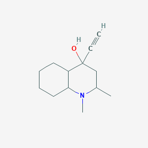 molecular formula C13H21NO B093249 4-Ethynyl-1,2-dimethyl-2,3,4a,5,6,7,8,8a-octahydroquinolin-4-ol CAS No. 16067-80-4