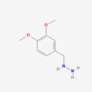 molecular formula C9H14N2O2 B093285 (3,4-Dimethoxybenzyl)hydrazine CAS No. 135-85-3