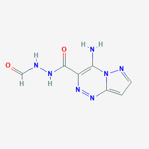 molecular formula C7H7N7O2 B093312 N-[(4-aminopyrazolo[5,1-c][1,2,4]triazine-3-carbonyl)amino]formamide CAS No. 16111-79-8