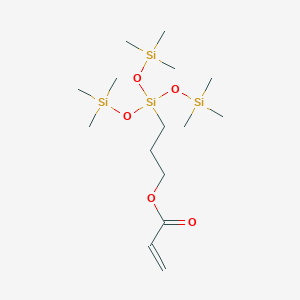molecular formula C15H36O5Si4 B093331 3-(1,1,1,5,5,5-Hexamethyl-3-((trimethylsilyl)oxy)trisiloxan-3-yl)propyl acrylate CAS No. 17096-12-7