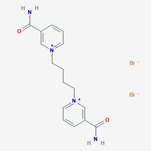 molecular formula C16H20Br2N4O2 B093341 Pyridinium, 1,1'-tetramethylenebis(3-carbamoyl-, dibromide CAS No. 19293-85-7
