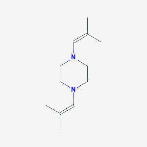 molecular formula C12H22N2 B093343 1,4-Bis(2-methylprop-1-enyl)piperazine CAS No. 19244-91-8