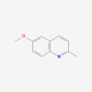 molecular formula C11H11NO B093348 6-Methoxy-2-methylquinoline CAS No. 1078-28-0
