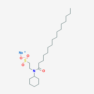 molecular formula C24H46NNaO4S B093361 Sodium N-cyclohexyl-N-palmitoyltaurate CAS No. 132-43-4