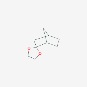 molecular formula C9H14O2 B093371 Spiro[1,3-dioxolane-2,3/'-bicyclo[2.2.1]heptane] CAS No. 172-67-8