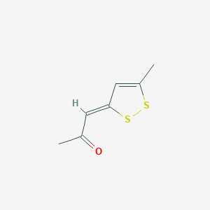 molecular formula C7H8OS2 B093393 2-Propanone, 1-(5-methyl-3H-1,2-dithiol-3-ylidene)- CAS No. 1005-55-6