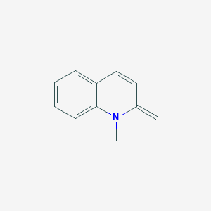 molecular formula C11H11N B093394 Quinoline, 1,2-dihydro-1-methyl-2-methylene-(8CI,9CI) CAS No. 16782-09-5