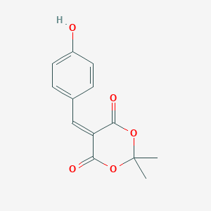 molecular formula C13H12O5 B093408 5-(4-Hydroxybenzylidene)-2,2-dimethyl-1,3-dioxane-4,6-dione CAS No. 17474-27-0