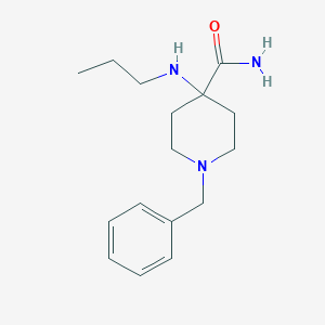 molecular formula C16H25N3O B093410 1-Benzyl-4-(propylamino)piperidine-4-carboxamide CAS No. 1031-37-4