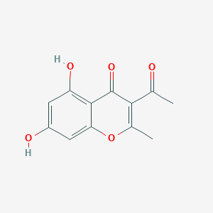 molecular formula C12H10O5 B093412 4H-1-Benzopyran-4-one, 3-acetyl-5,7-dihydroxy-2-methyl- CAS No. 1022-78-2