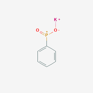 molecular formula C6H5KO2P+ B093416 Phosphinic acid, phenyl-, potassium salt CAS No. 16263-37-9