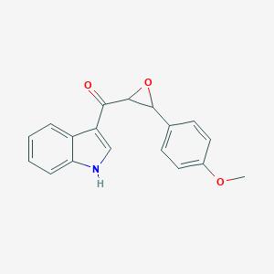 molecular formula C18H15NO3 B093419 1H-indol-3-yl[3-(4-methoxyphenyl)oxiran-2-yl]methanone CAS No. 15849-58-8