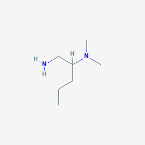 molecular formula C7H18N2 B009342 N-[1-(aminomethyl)butyl]-N,N-dimethylamine CAS No. 19764-60-4