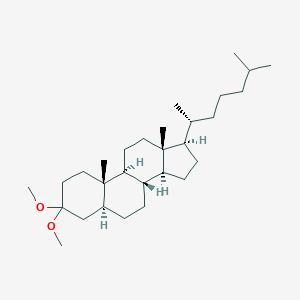molecular formula C29H52O2 B093439 (5S,8R,9S,10S,13R,14S,17R)-3,3-Dimethoxy-10,13-dimethyl-17-[(2R)-6-methylheptan-2-yl]-1,2,4,5,6,7,8,9,11,12,14,15,16,17-tetradecahydrocyclopenta[a]phenanthrene CAS No. 16159-03-8