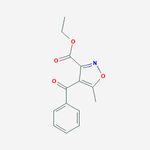molecular formula C14H13NO4 B093443 3-Isoxazolecarboxylic acid, 4-benzoyl-5-methyl-, ethyl ester CAS No. 17335-06-7