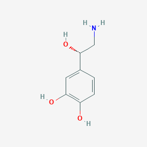 molecular formula C8H11NO3 B093451 4-[(1S)-2-amino-1-hydroxyethyl]benzene-1,2-diol CAS No. 149-95-1