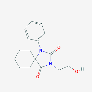 molecular formula C16H20N2O3 B093457 1,3-Diazaspiro(4.5)decane-2,4-dione, 3-(2-hydroxyethyl)-1-phenyl- CAS No. 1034-61-3
