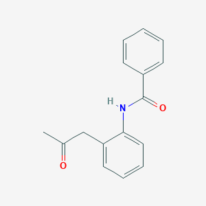 molecular formula C16H15NO2 B093461 N-[2-(2-Oxopropyl)phenyl]benzamide CAS No. 19051-04-8