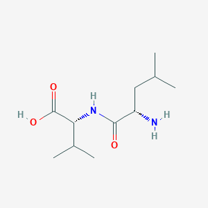 molecular formula C11H22N2O3 B093463 (2R)-2-[[(2S)-2-amino-4-methylpentanoyl]amino]-3-methylbutanoic acid CAS No. 17665-00-8