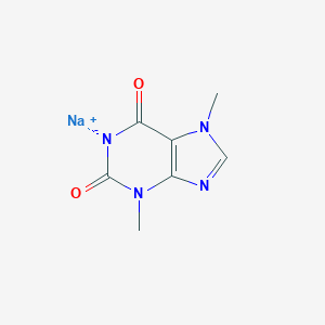 molecular formula C7H8N4NaO2+ B093470 3,7-Dihydro-3,7-dimethyl-1H-purine-2,6-dione, sodium salt CAS No. 1010-59-9