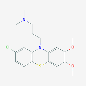 molecular formula C19H23ClN2O2S B093497 Phenothiazine, 2-chloro-7,8-dimethoxy-10-(3-(dimethylamino)propyl)- CAS No. 17831-98-0