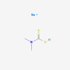 molecular formula C3H7NNaS2+ B093518 Sodium dimethyldithiocarbamate CAS No. 128-04-1