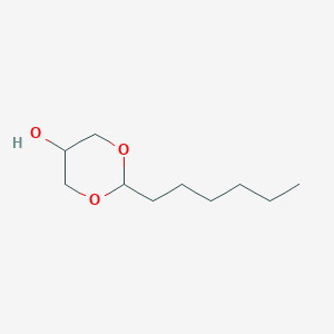 molecular formula C10H20O3 B093519 2-Hexyl-1,3-dioxan-5-ol CAS No. 18550-94-2