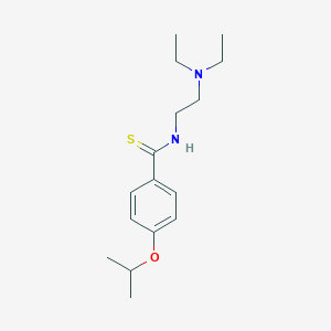 molecular formula C16H26N2OS B093535 N-[2-(diethylamino)ethyl]-4-propan-2-yloxybenzenecarbothioamide CAS No. 18051-25-7